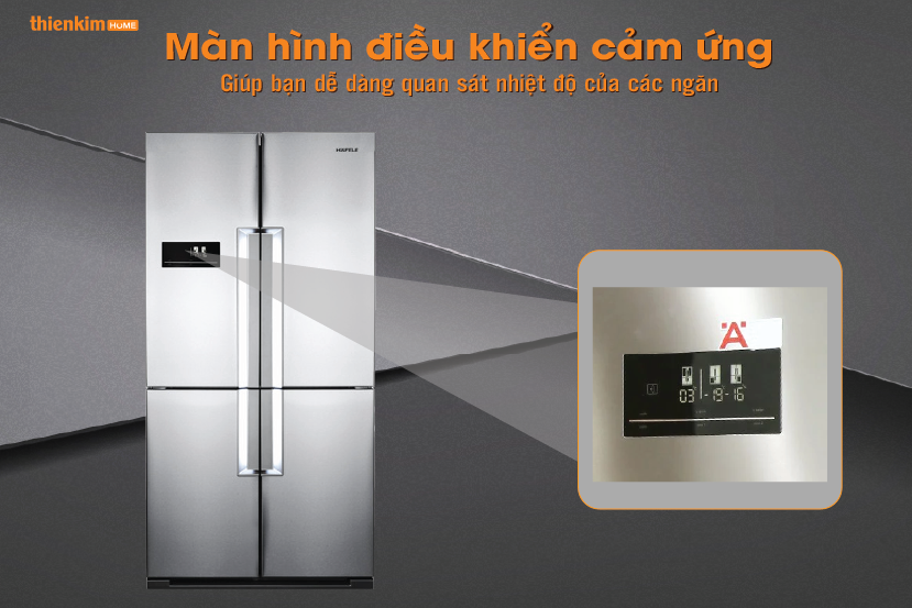 Tủ lạnh Hafele HF-SBSIB 539.16.230 điều khiển cảm ứng